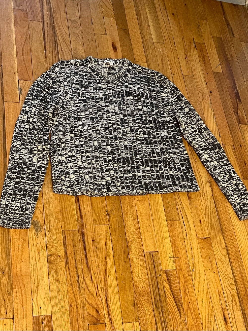 Phipps Giza Rib melange knit sweater